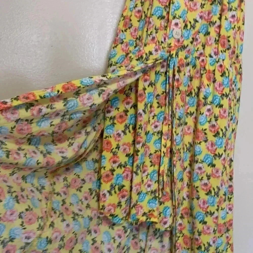 paper doll off the shoulder romper w long open skirt, bright colours,lightweight - Picture 6 of 7